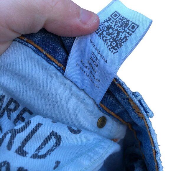 Rare True Religion Jeans Size 40 RICKY FLAP T Orange Stitch - Picture 13 of 13